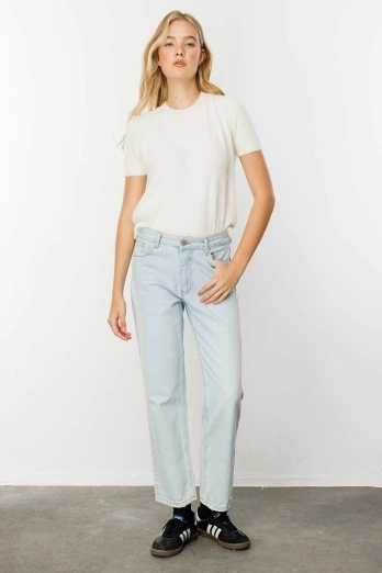 Hooopstore - Premium Wide Leg Açık Mavi Jean (1)