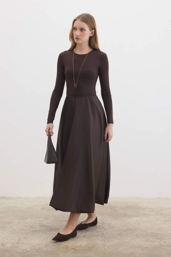 Hooopstore - Saten Princess Kahve Etek (1)