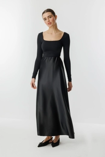 Hooopstore - Saten Siyah Etek (1) Hooopstore - Saten Siyah Etek (1)