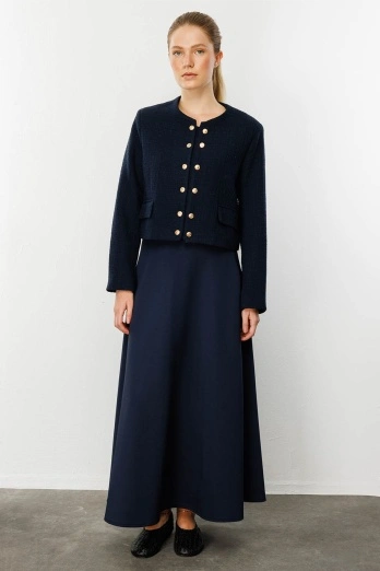 Hooopstore - Scuba Lacivert Etek