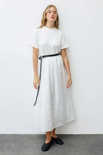 Hooopstore - Toka Detaylı Büzgülü Deri Kemer (1)