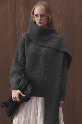 Hooopstore - Yumuşak Dokulu Antrasit Atkı