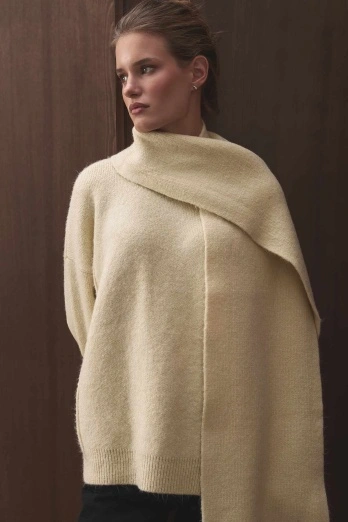 Hooopstore - Yumuşak Dokulu Tereyağı Sarısı Atkı