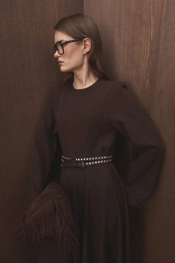 Hooopstore - Zımba Detaylı Deri Acı Kahve Kemer