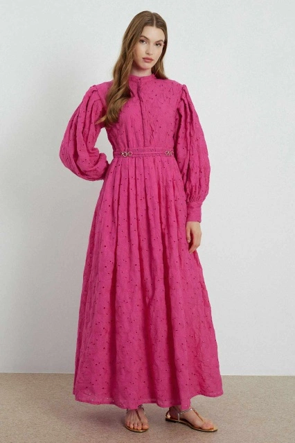 Petit Brode Fuşya Elbise