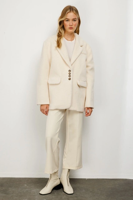 Alaska Kruvaze Ekru Blazer