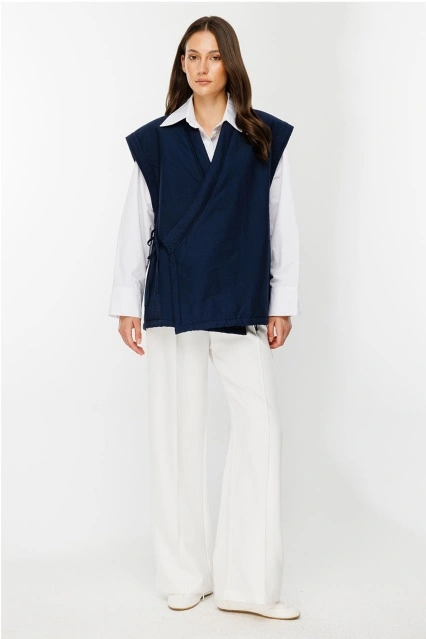 Anvelop Bağlama Lacivert Şişme Yelek