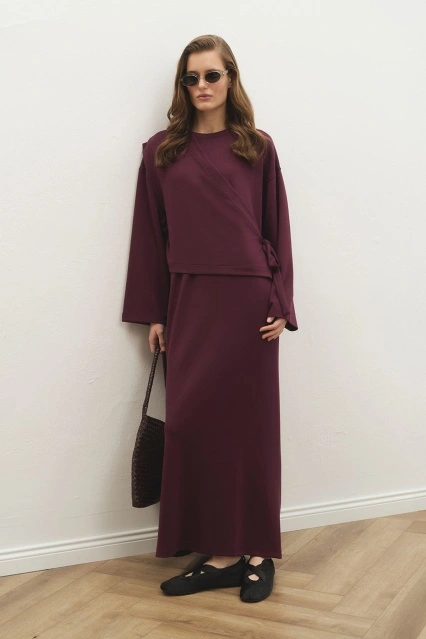 Anvelop Bordo Elbise