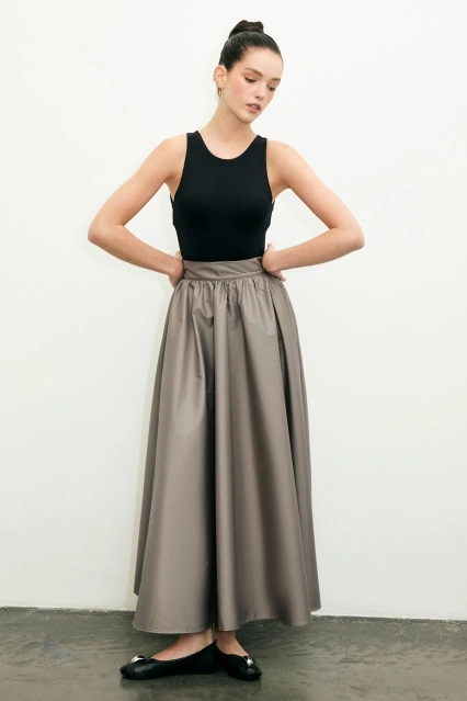 Balon Kül Rengi Etek