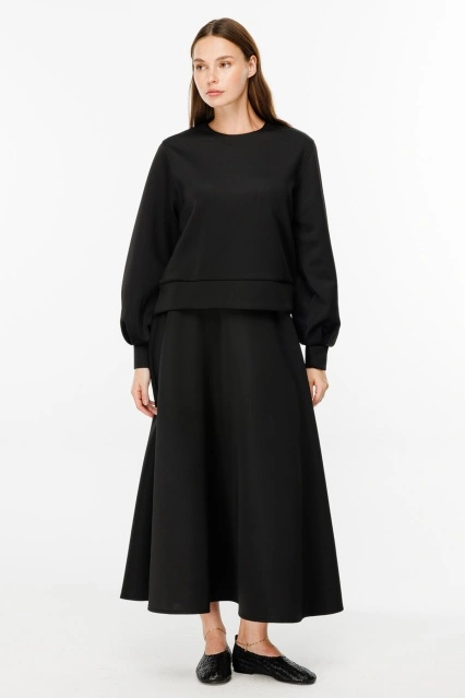 Balon Kol Scuba Etekli Siyah Takım