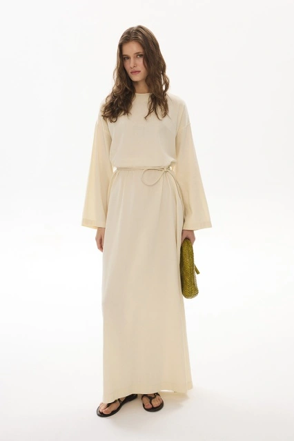 Basic Organik Vanilya Elbise