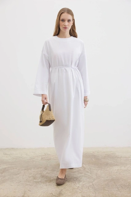 Basic Organik Beyaz Elbise