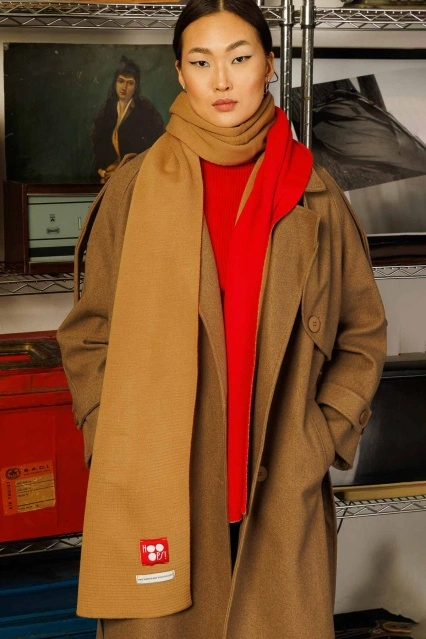 Çift Yönlü Atkı - Kırmızı