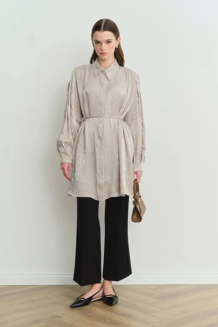 Creon Saten Görünümlü Taş Gömlek Creon Saten Görünümlü Taş Gömlek