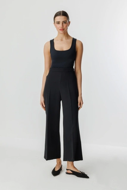 Double Paça Siyah Pantolon