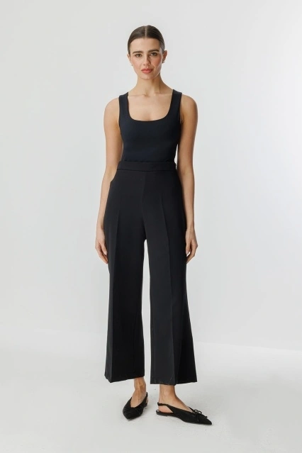 Double Paça Siyah Pantolon Double Paça Siyah Pantolon