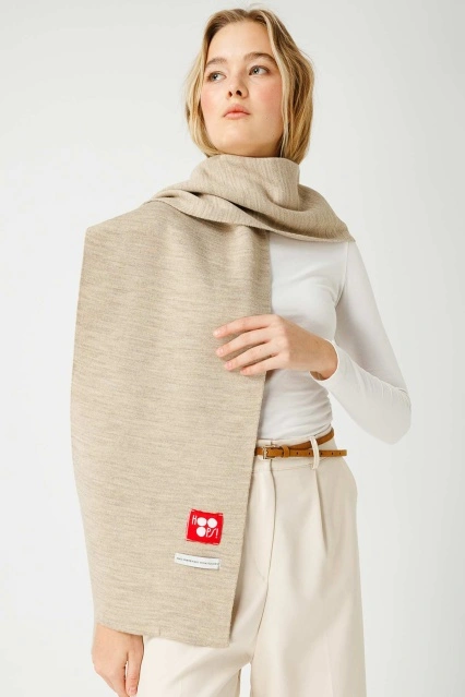 Düz Renk Vizon Atkı