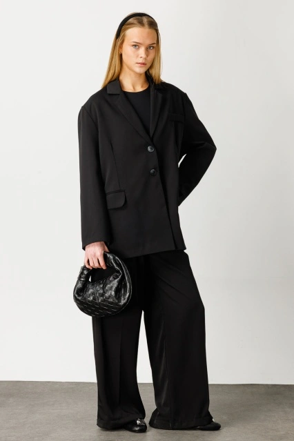 Frank Oversize Blazer Siyah Ceket