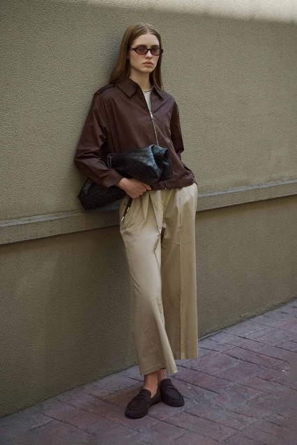 Gabbro Pile Detaylı Kum Beji Pantolon Gabbro Pile Detaylı Kum Beji Pantolon