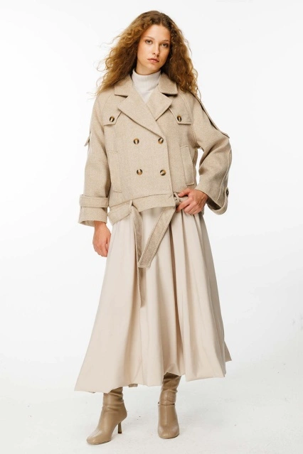 Isabel Kısa Taş Kaşe Kaban