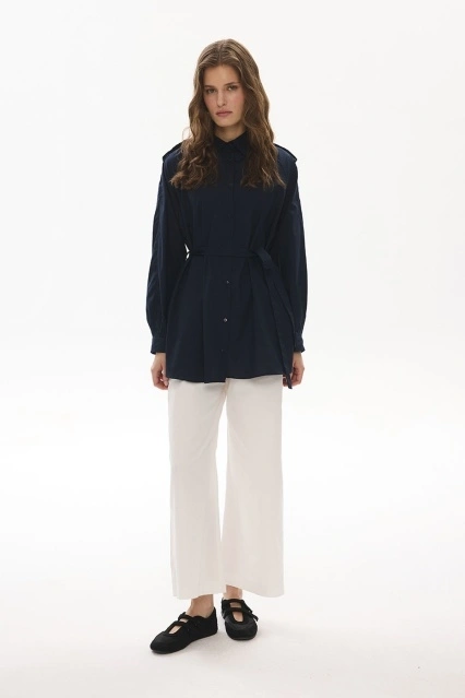 Karye Lacivert Trenç Gömlek Karye Lacivert Trenç Gömlek