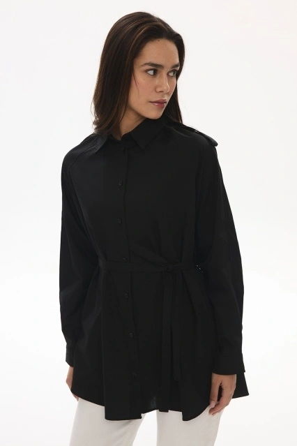 Karye Siyah Trenç Gömlek Karye Siyah Trenç Gömlek