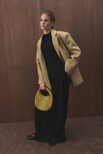 Kaşe Blazer Olive Ceket