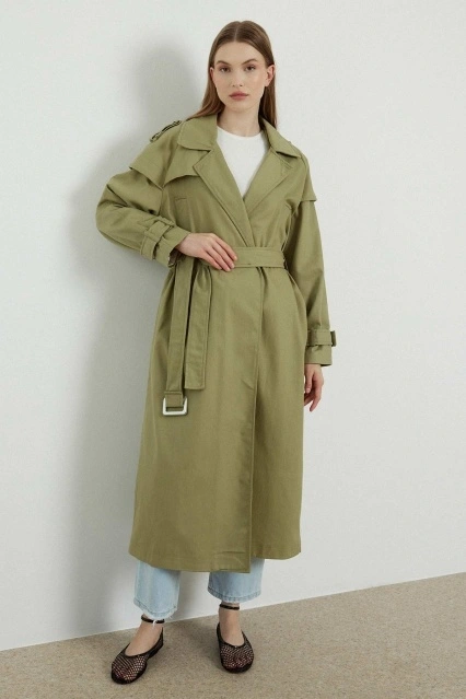 Aller Detaylı Çağla Gabardin Trençkot