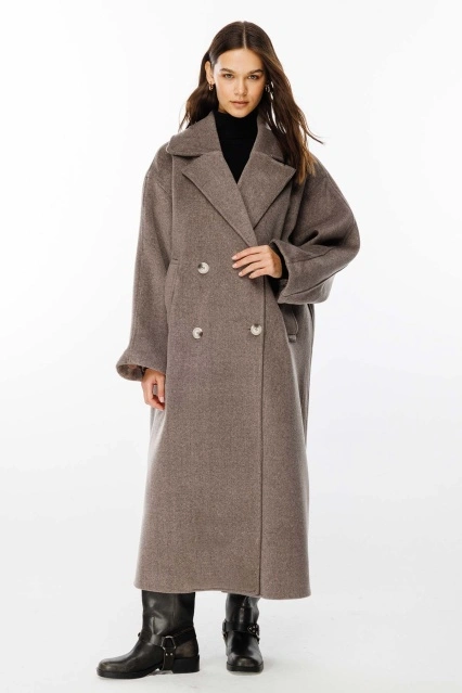 Kruvaze Kahve Kaşe Kaban