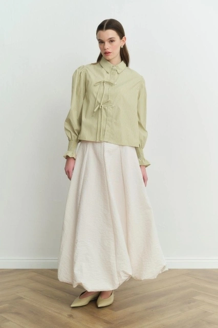 Linda Balon Form Bej Etek Linda Balon Form Bej Etek