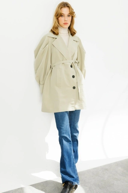 Marsilya Kısa Çağla Trençkot