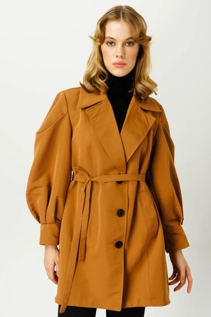 Marsilya Kısa Kahve Trençkot