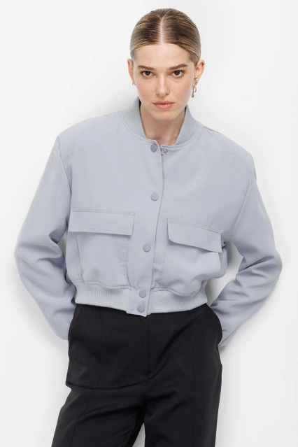 Mocha Bomber Gri Ceket