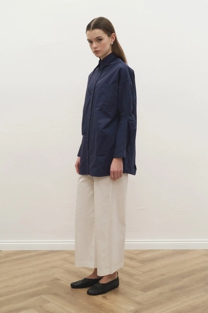 Monica Aller Kapama Lacivert Gömlek Monica Aller Kapama Lacivert Gömlek