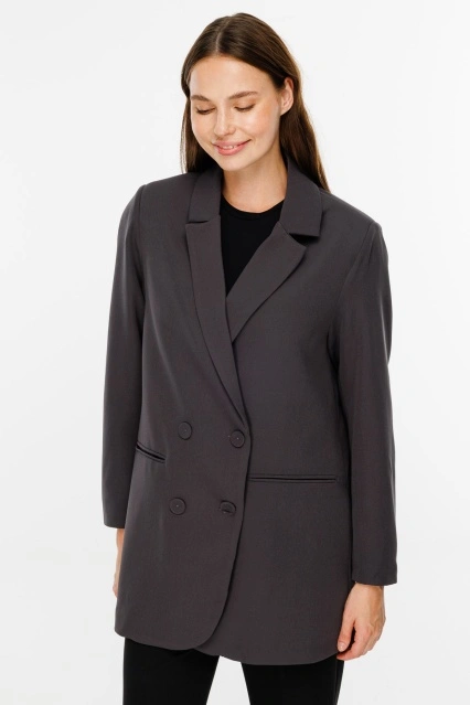 Oslo Kruvaze Ceket - Antrasit