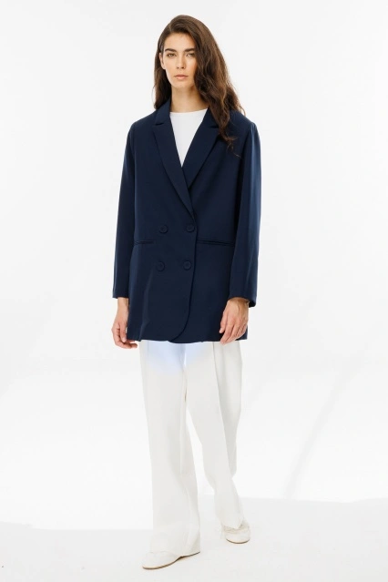 Oslo Kruvaze Ceket - Lacivert