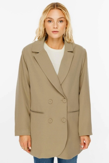 Oslo Kruvaze Ceket - Vizon