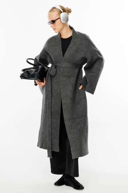 Oversize Füme Hırka Oversize Füme Hırka