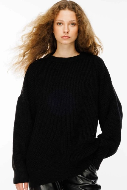 Oversize Kazak - Siyah