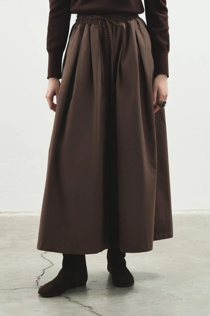 Pamuklu Rahat Kesim Kahve Pantolon