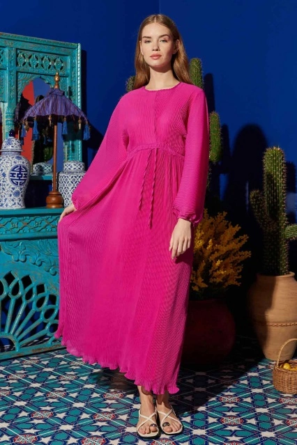 Pilise Fuşya Elbise