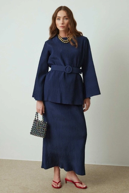 Pilise Lacivert Etek Takım