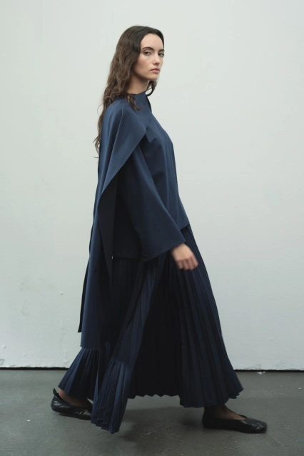 Pilisoley Poliviscon Lacivert Etek