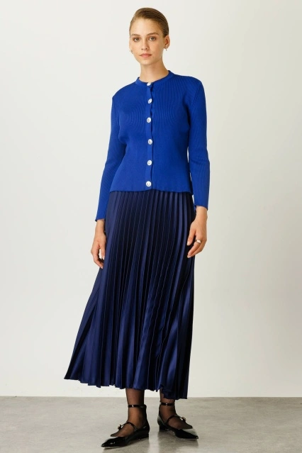 Pilisoley Saten Etek - Lacivert