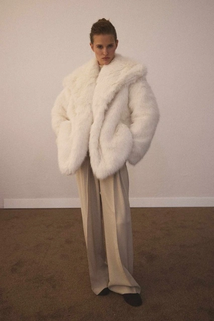 Premium Daily Ekru Kürk Mont