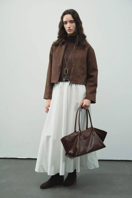 Premium Kısa Süet Koyu Kahve Ceket