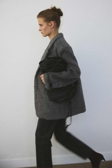 Premium Kruvaze Antrasit Blazer