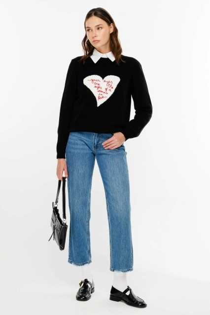 Premium Wide Leg Koyu Mavi Jean