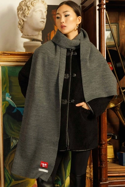 Premium Yumuşak Antrasit Atkı