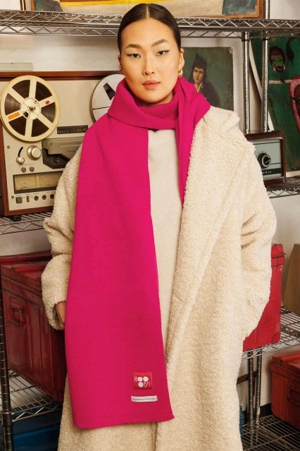 Premium Yumuşak Fuşya Atkı